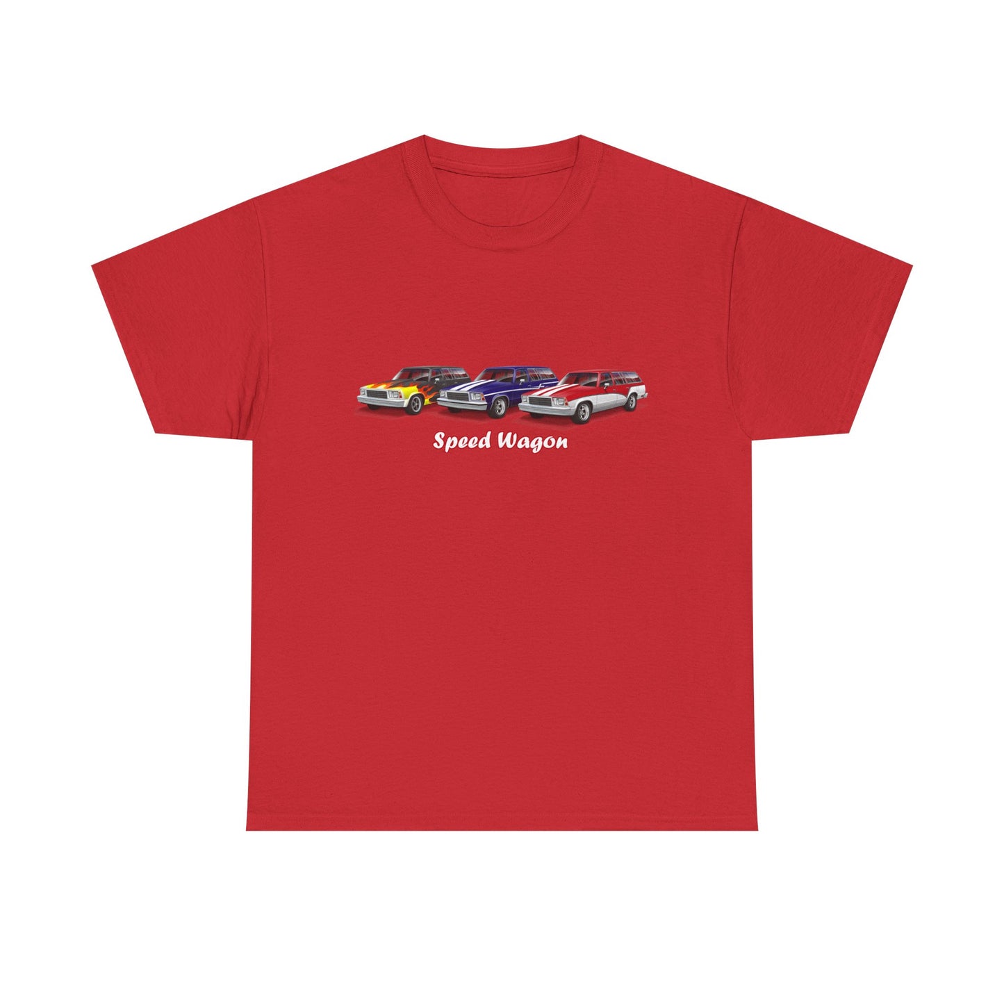 Malibu Classic Car Crew Tee — "Speed Wagon" Graphic T-Shirt