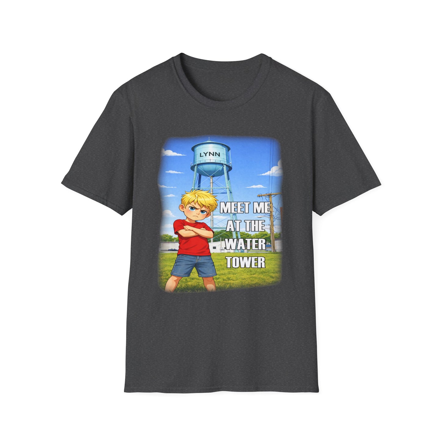 Meet Me at the Water Tower T-Shirt — Cartoon Water Tower Design