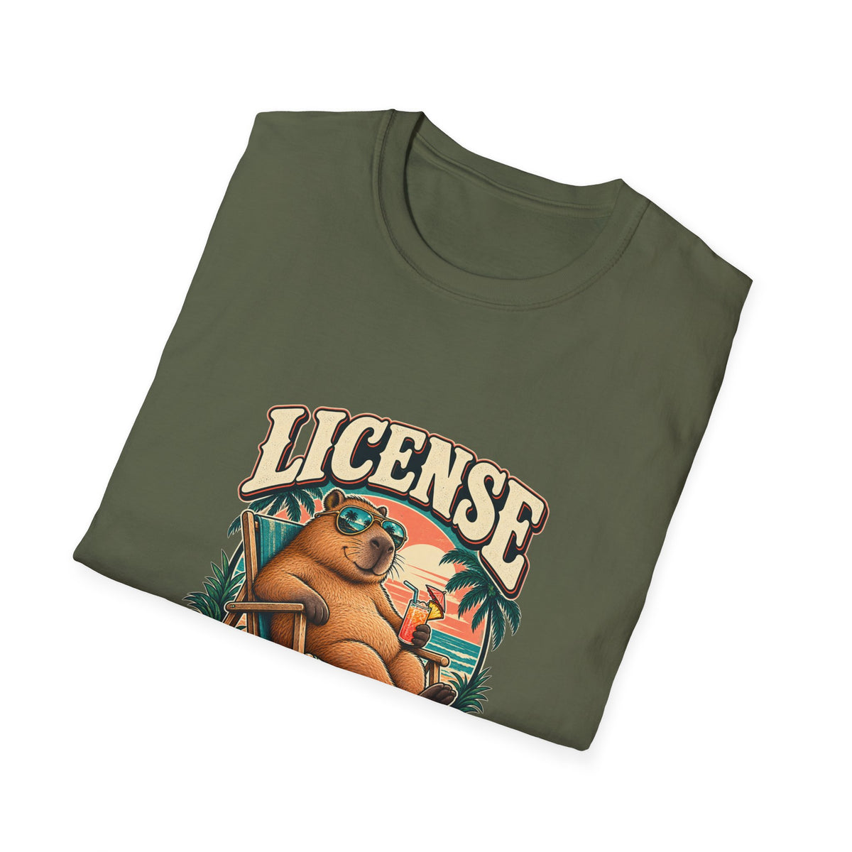 License to Chill T-Shirt | Funny Capybara Vacation Tee