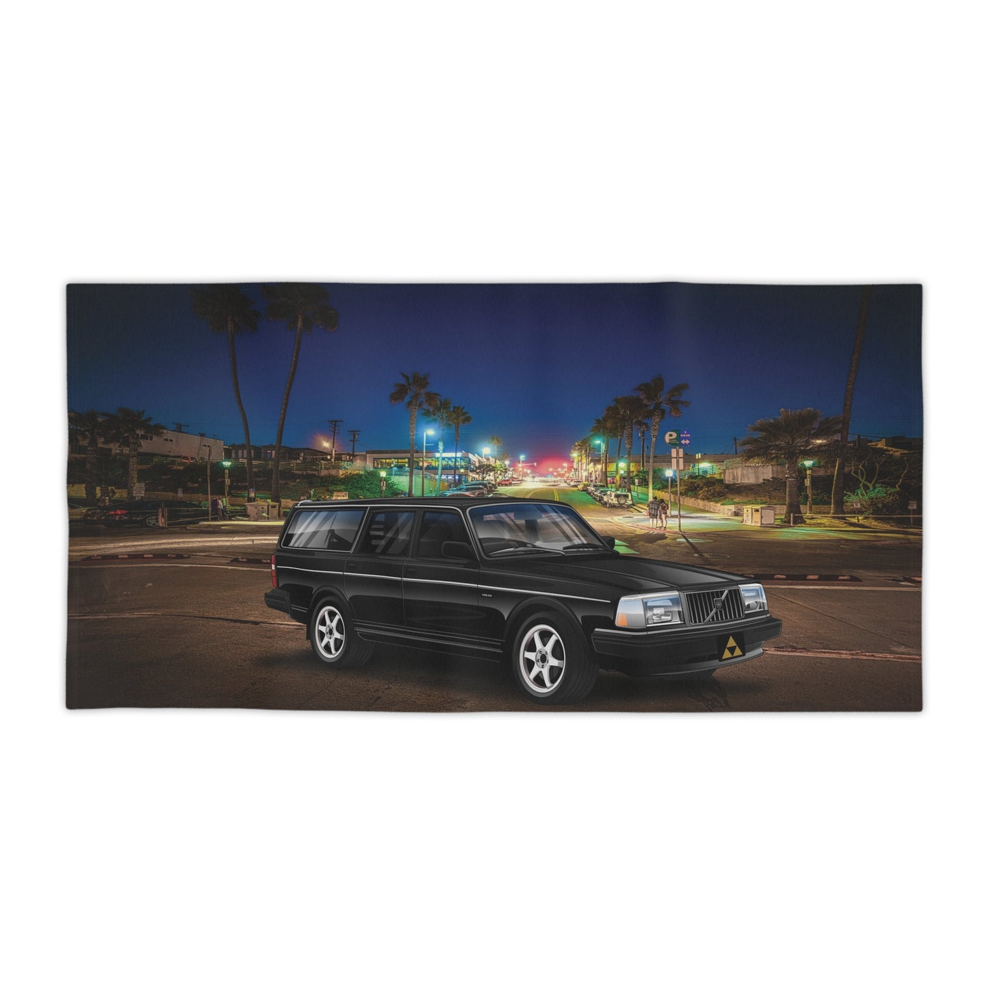 1988 Black Volvo Design 2 Beach Towels