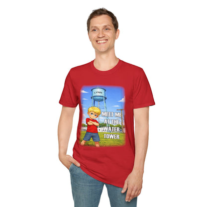 Meet Me at the Water Tower T-Shirt — Cartoon Water Tower Design