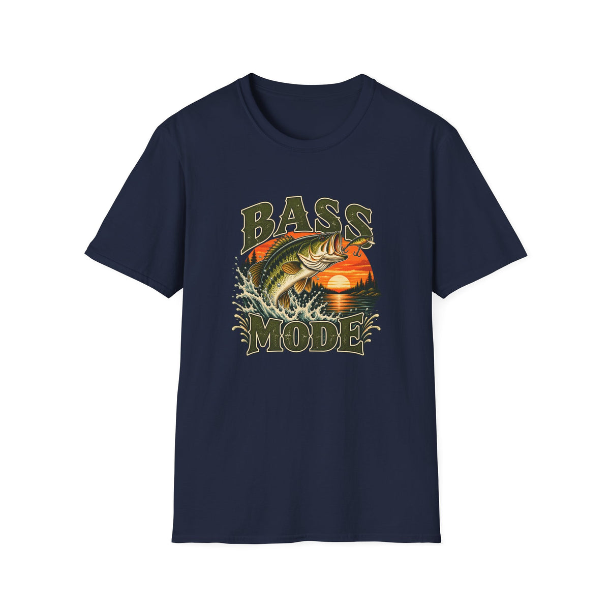 Bass Mode T-Shirt | Vintage Largemouth Bass Fishing Tee