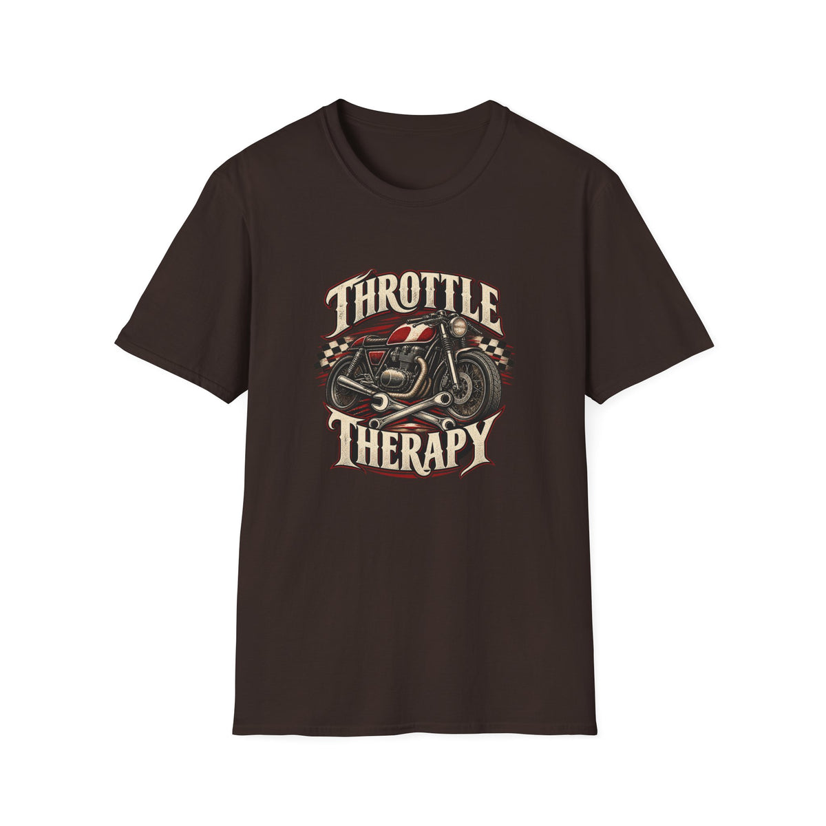 Throttle Therapy T-Shirt | Vintage Cafe Racer Motorcycle Tee