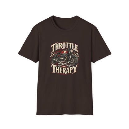 Throttle Therapy T-Shirt | Vintage Cafe Racer Motorcycle Tee