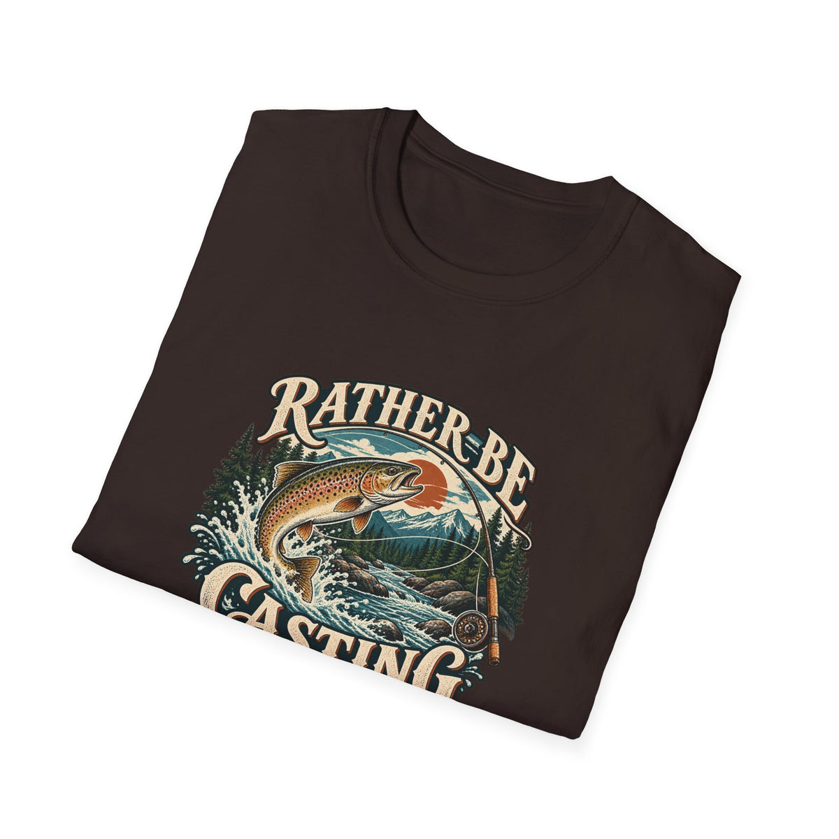 Rather Be Casting T-Shirt | Vintage Trout Fly Fishing Tee