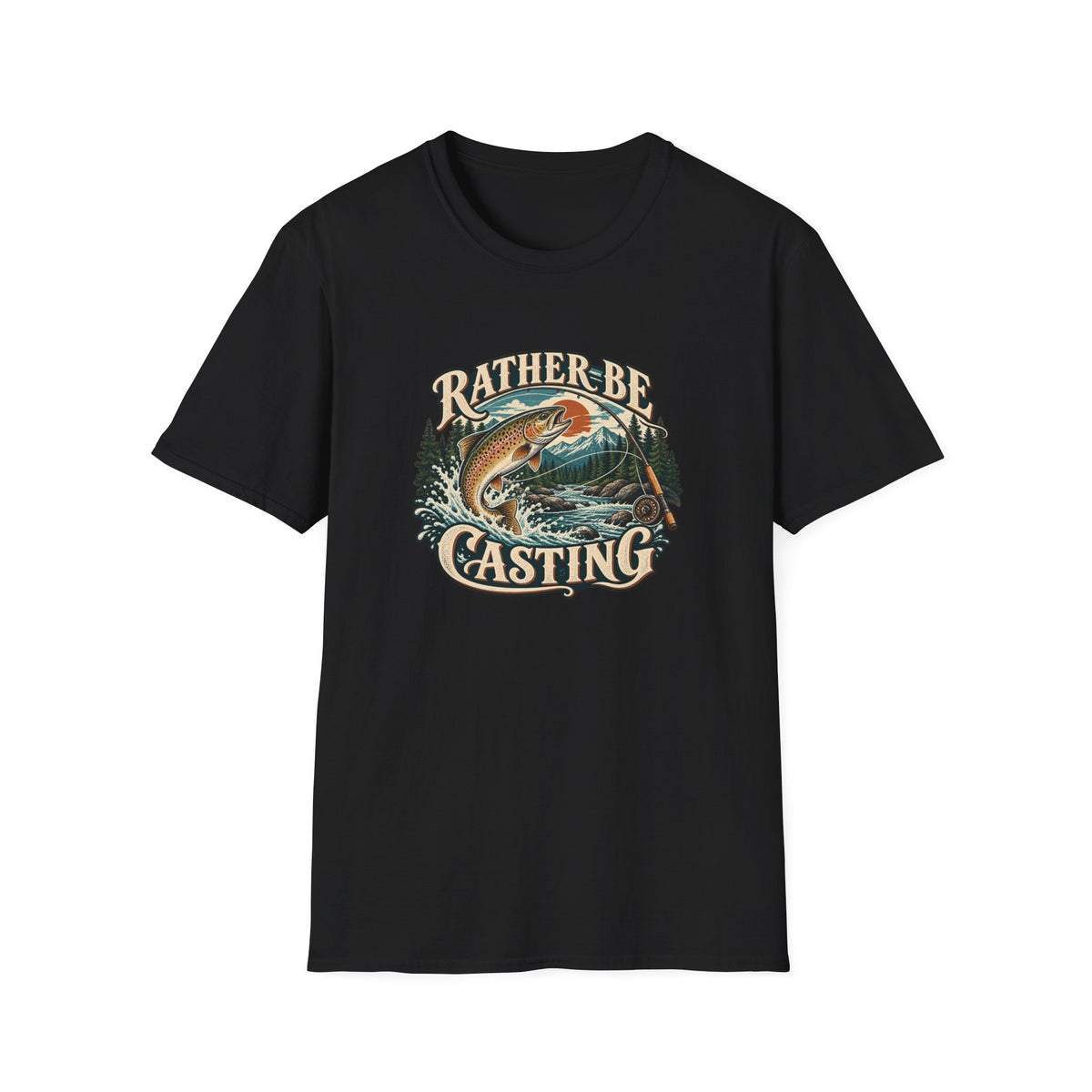 Rather Be Casting T-Shirt | Vintage Trout Fly Fishing Tee