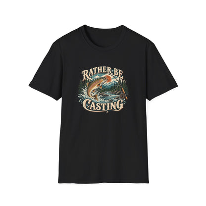 Rather Be Casting T-Shirt | Vintage Trout Fly Fishing Tee