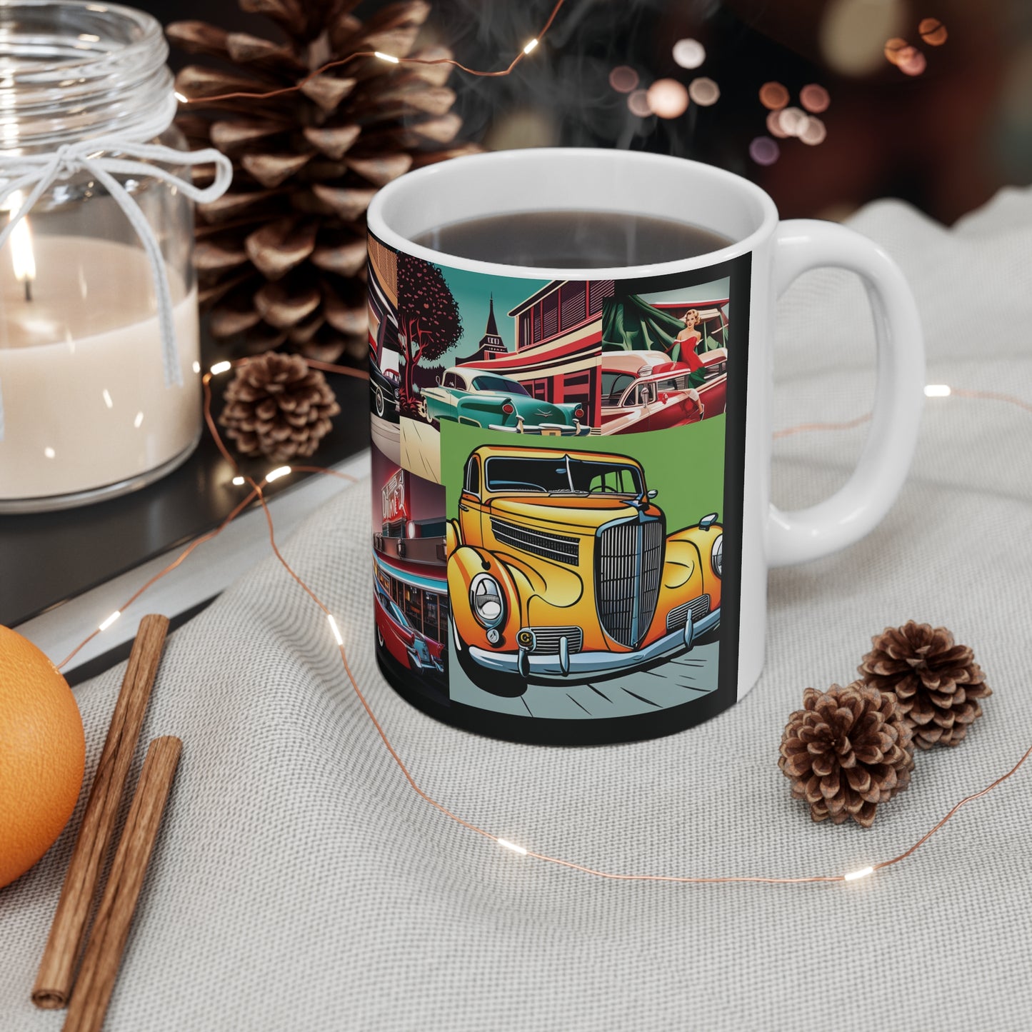 50's Retro Car Ceramic Mug 11oz