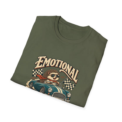 Emotional Support Vehicle T-Shirt | Funny Hedgehog Car Tee