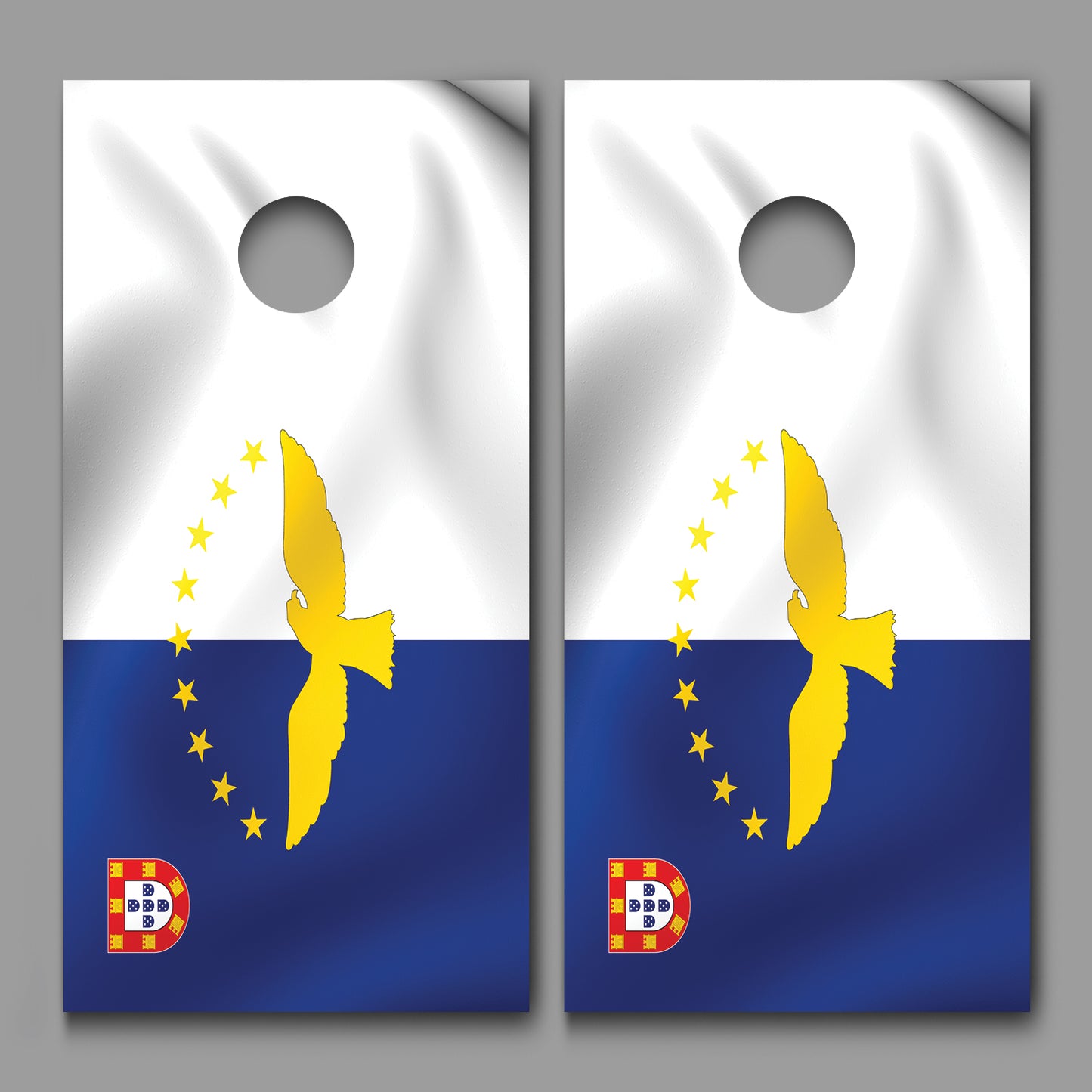 Acores Flag Cornhole Board Decal Wraps