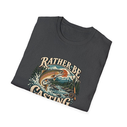 Rather Be Casting T-Shirt | Vintage Trout Fly Fishing Tee