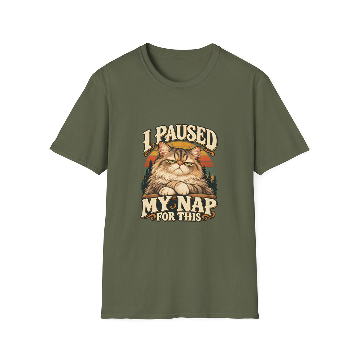 I Paused My Nap for This T-Shirt | Funny Grumpy Cat Tee