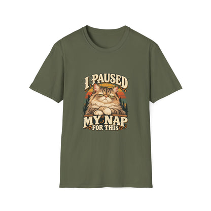 I Paused My Nap for This T-Shirt | Funny Grumpy Cat Tee