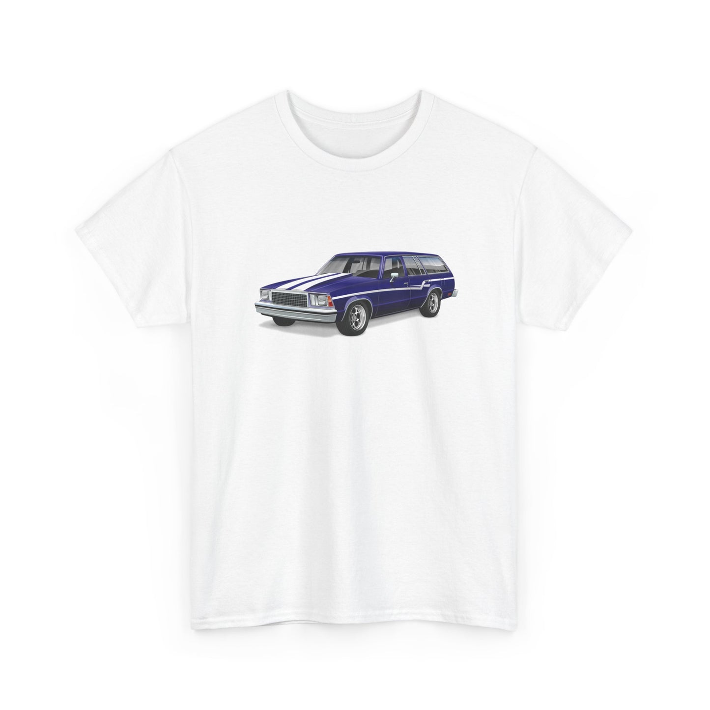 Classic Malibu Station Wagon Tee — Vintage Purple Car Graphic T-Shirt