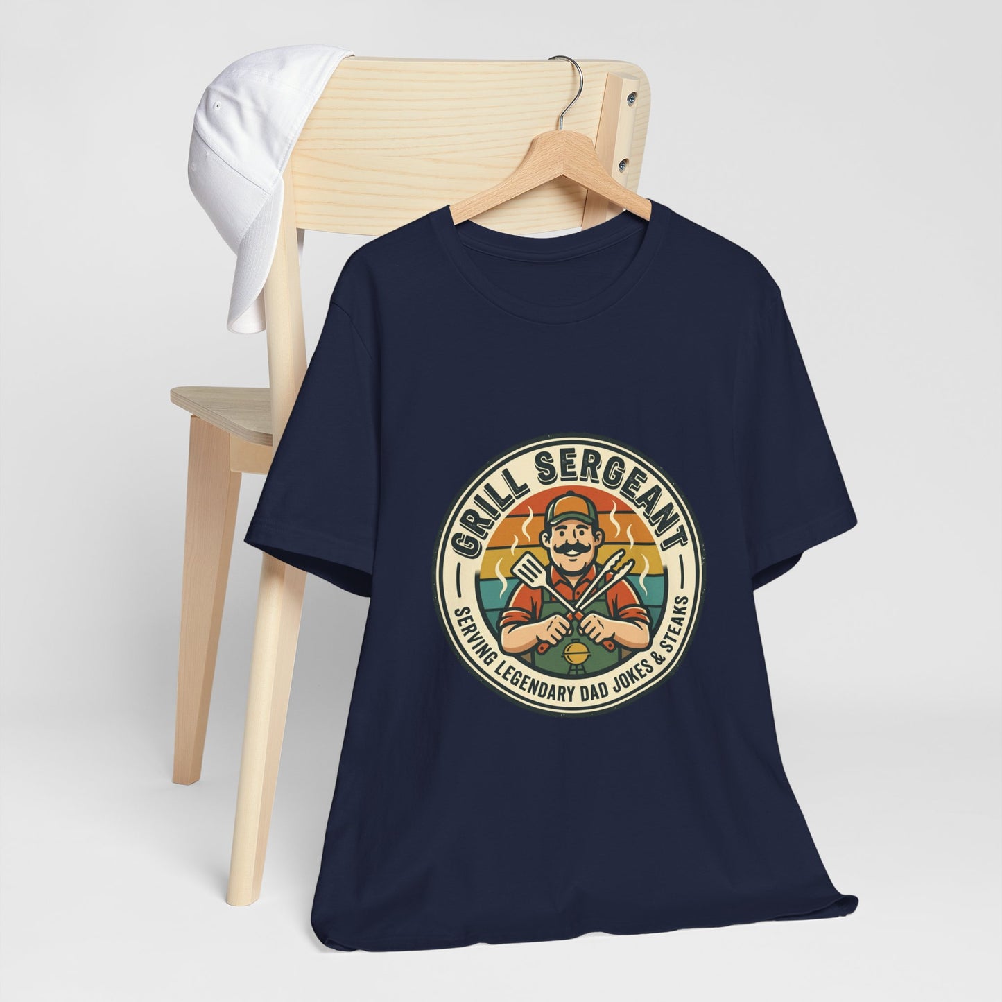 Grill Sergeant T-Shirt | Father's Day, Retro Dad BBQ, Sarcastic Outdoorsy Tee