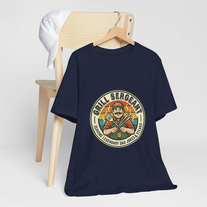 Grill Sergeant T-Shirt | Father's Day, Retro Dad BBQ, Sarcastic Outdoorsy Tee