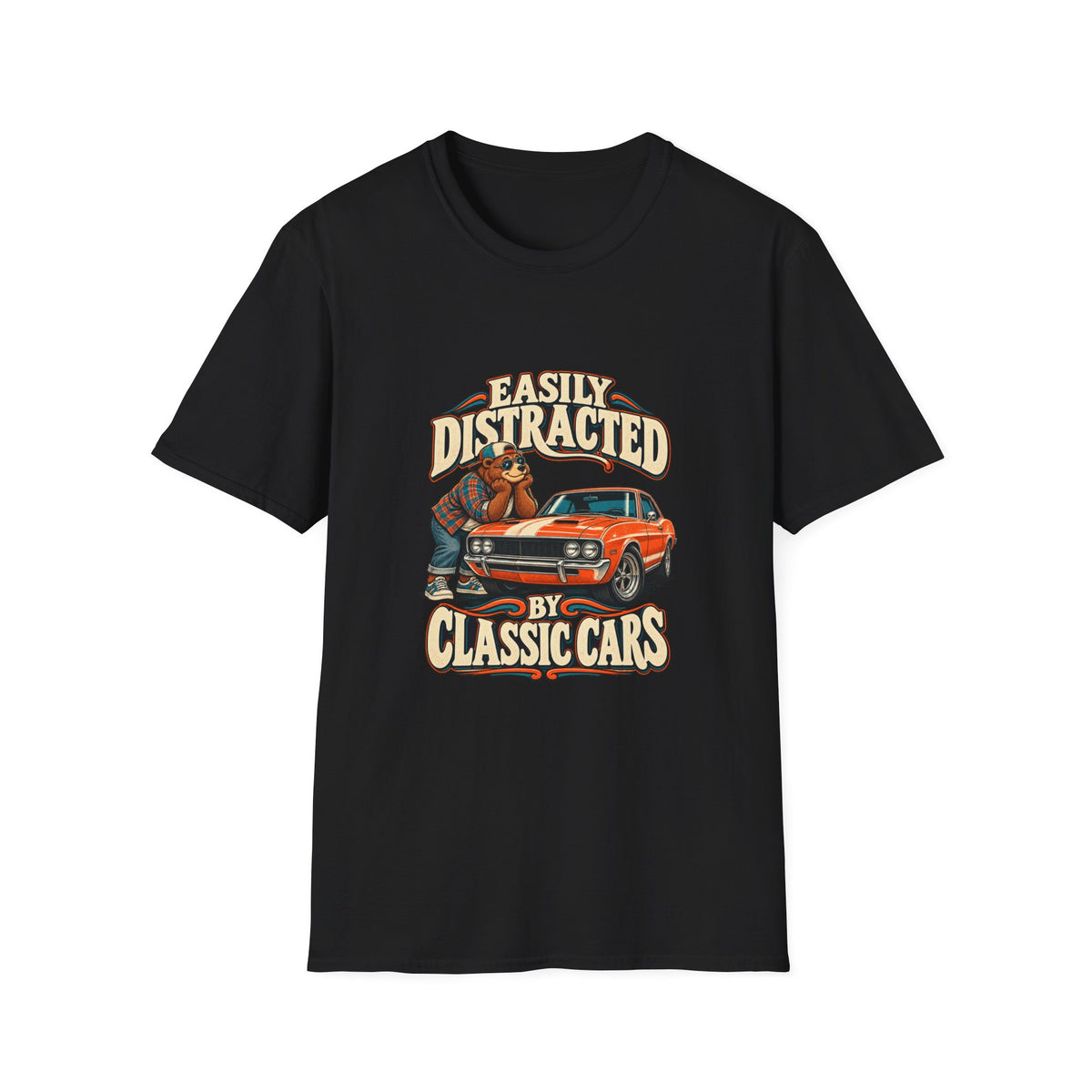 Easily Distracted by Classic Cars T-Shirt | Funny Garage Tee