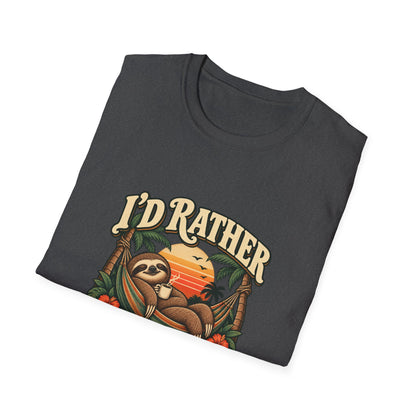 I'd Rather Be Napping T-Shirt | Funny Sloth Hammock Tee