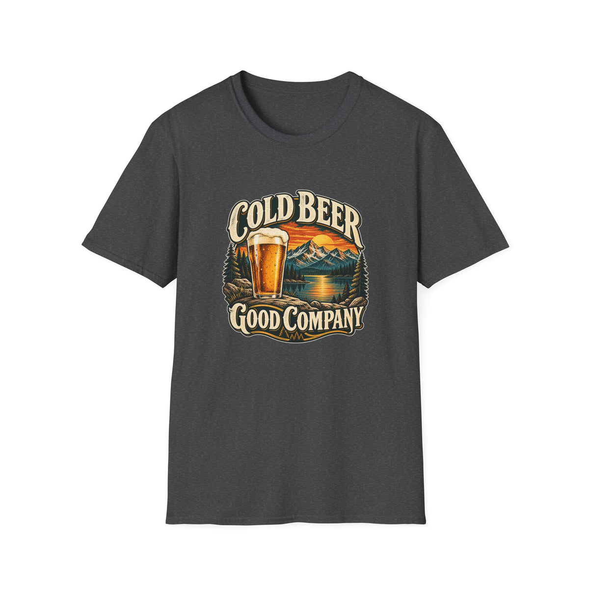 Cold Beer Good Company T-Shirt | Mountain Lake Graphic Tee