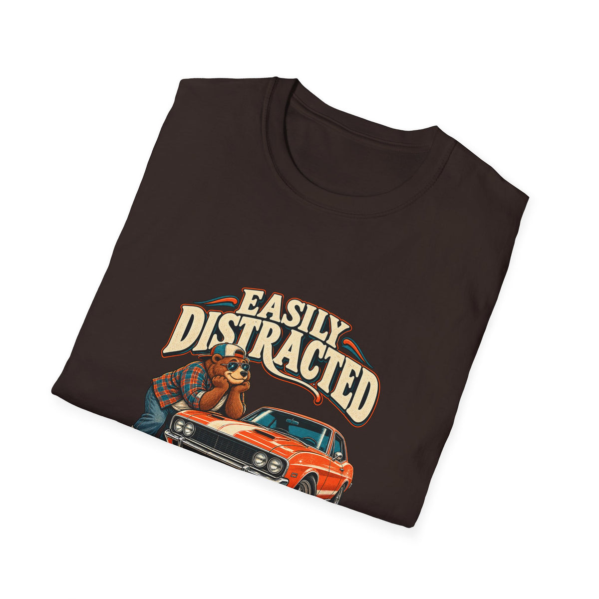 Easily Distracted by Classic Cars T-Shirt | Funny Garage Tee