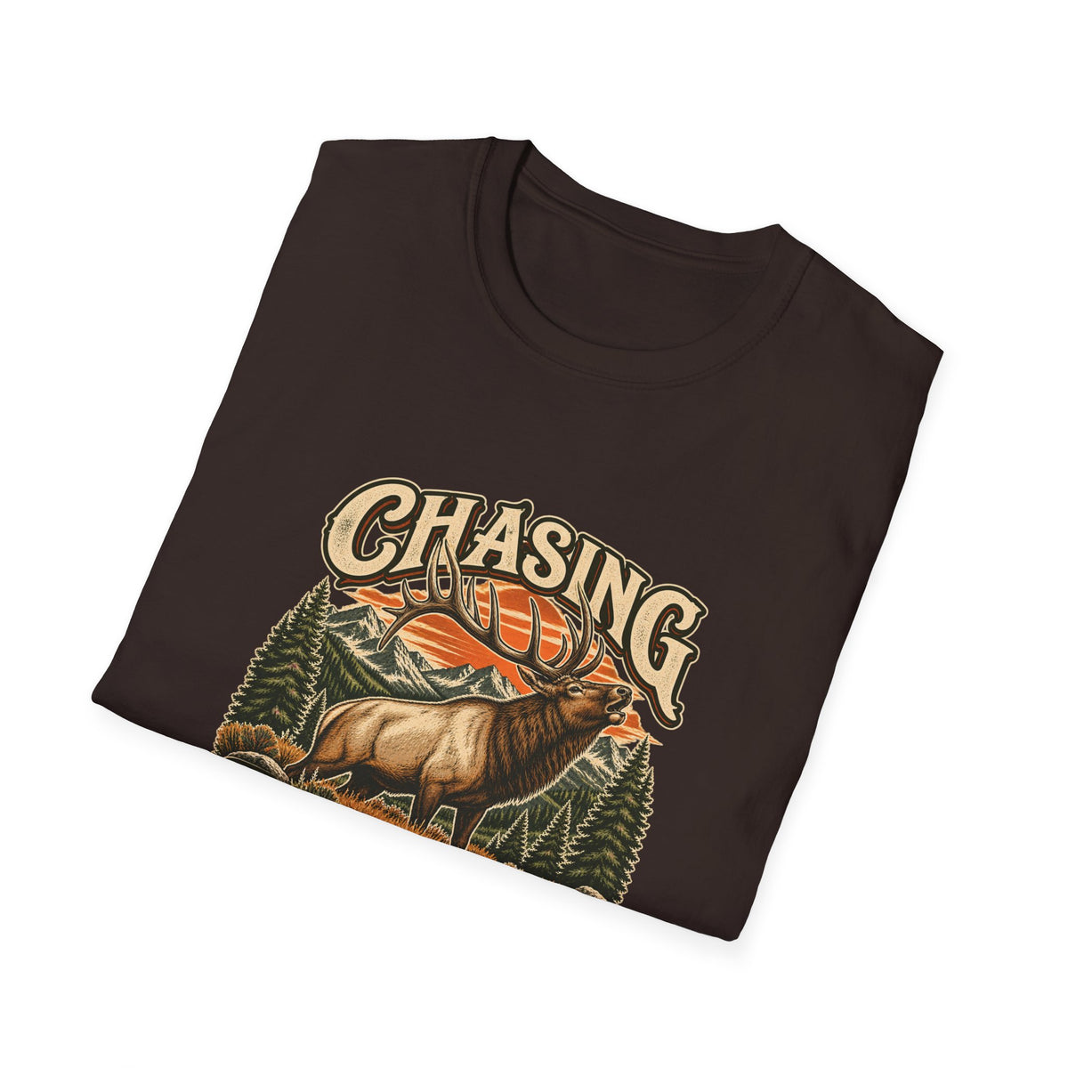 Chasing Elk Country T-Shirt | Vintage Elk Hunting Mountain Tee