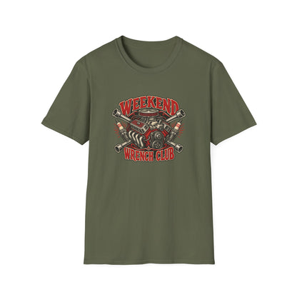 Weekend Wrench Club T-Shirt | Vintage Mechanic Garage Tee