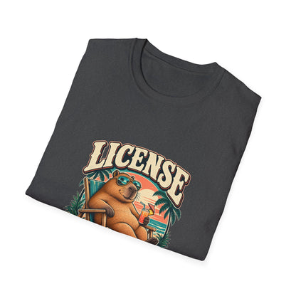 License to Chill T-Shirt | Funny Capybara Vacation Tee