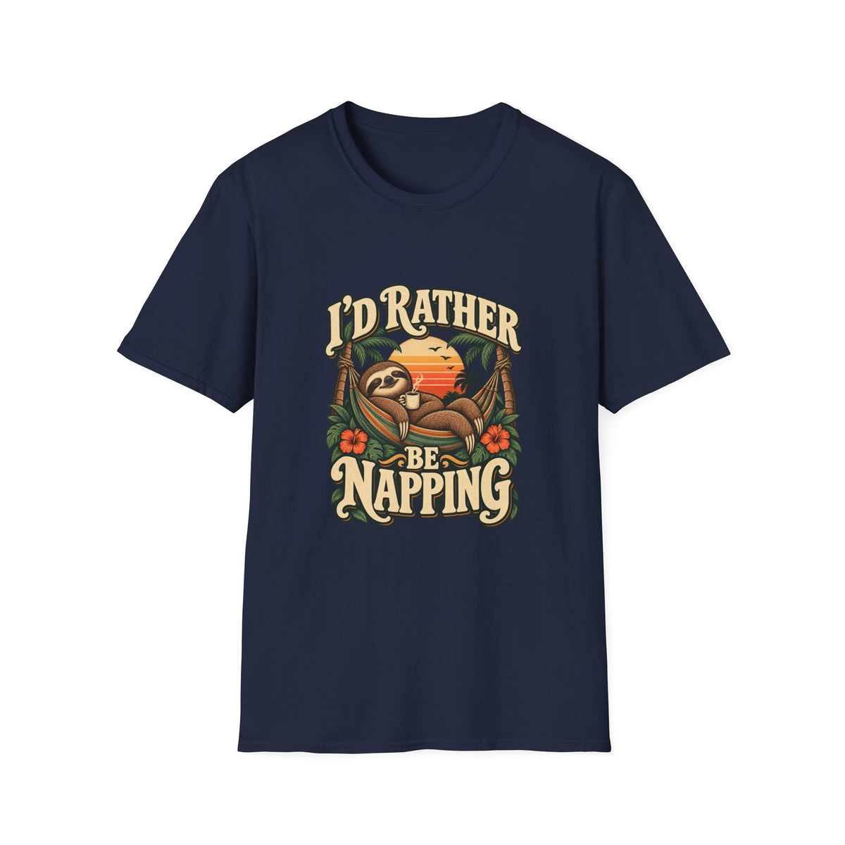 I'd Rather Be Napping T-Shirt | Funny Sloth Hammock Tee