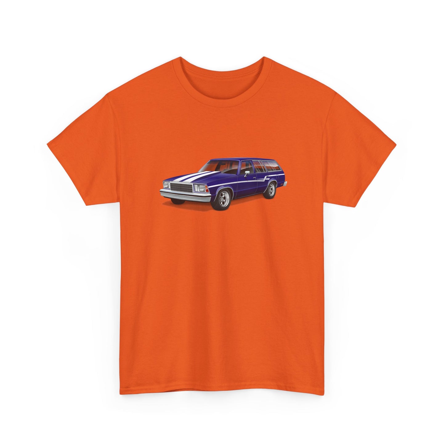 Classic Malibu Station Wagon Tee — Vintage Purple Car Graphic T-Shirt