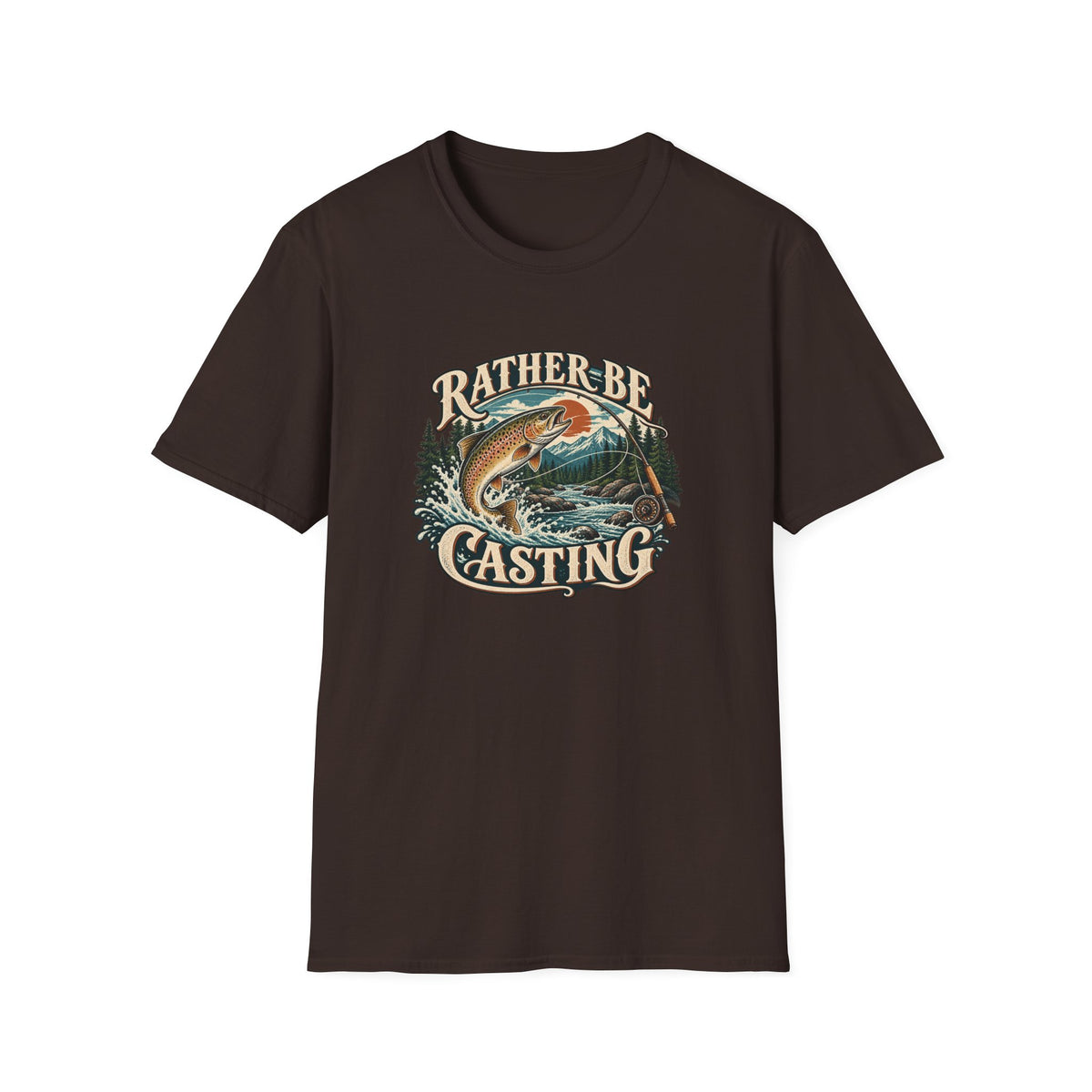 Rather Be Casting T-Shirt | Vintage Trout Fly Fishing Tee