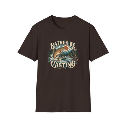 Rather Be Casting T-Shirt | Vintage Trout Fly Fishing Tee