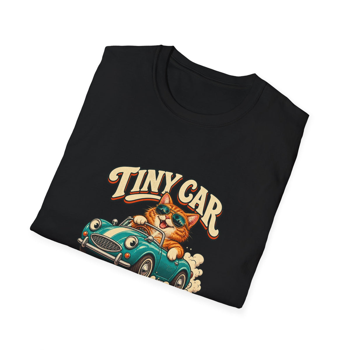 Tiny Car Big Attitude T-Shirt | Funny Cat Driver Tee