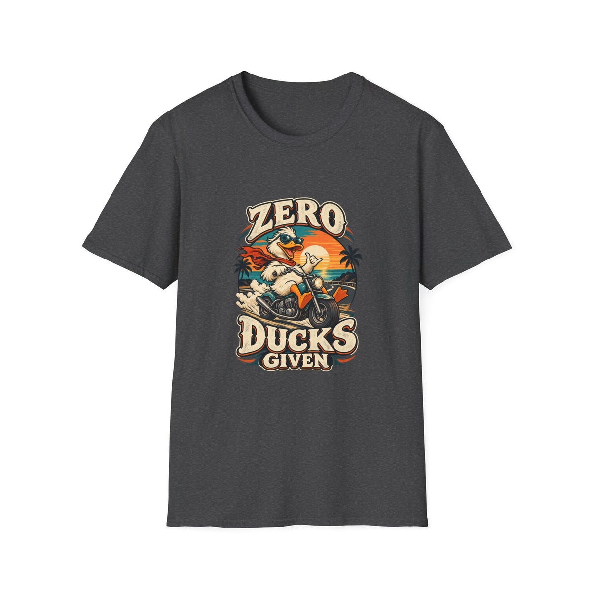 Zero Ducks Given T-Shirt | Funny Duck Motorcycle Tee