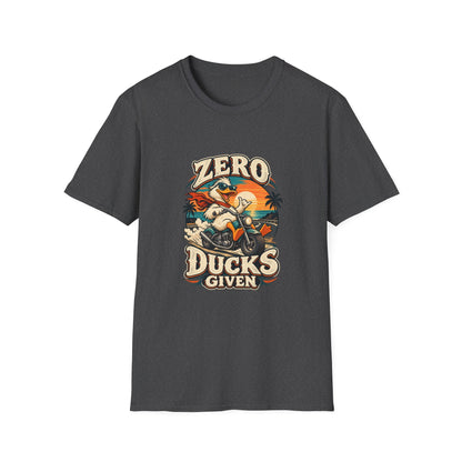 Zero Ducks Given T-Shirt | Funny Duck Motorcycle Tee