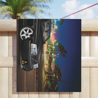 1988 Gloss Black Volvo Beach Towel