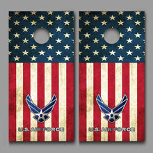 US Air Force Aged Flag Corn Hole Board Decal Wrap