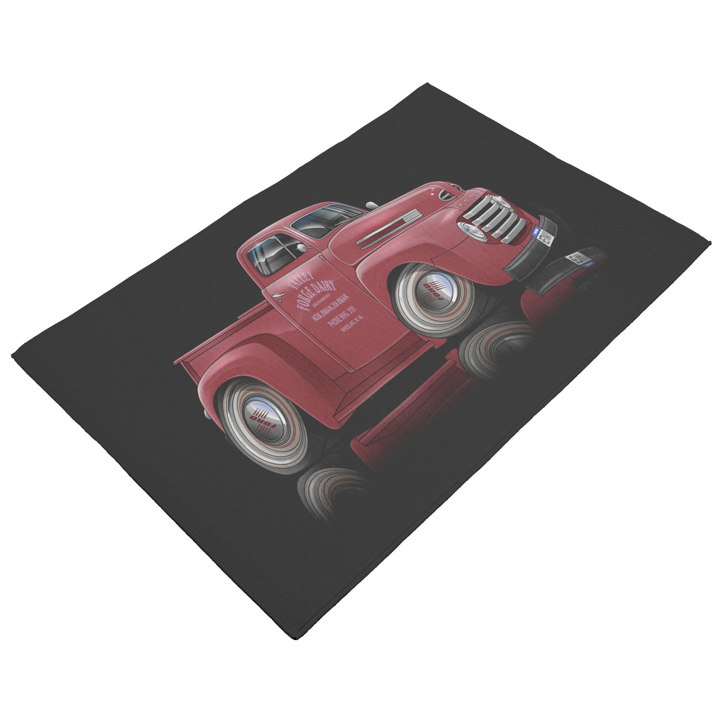 1948 Ford Pickup Truck Cartoon Hot Rod Rug 5 Sizes