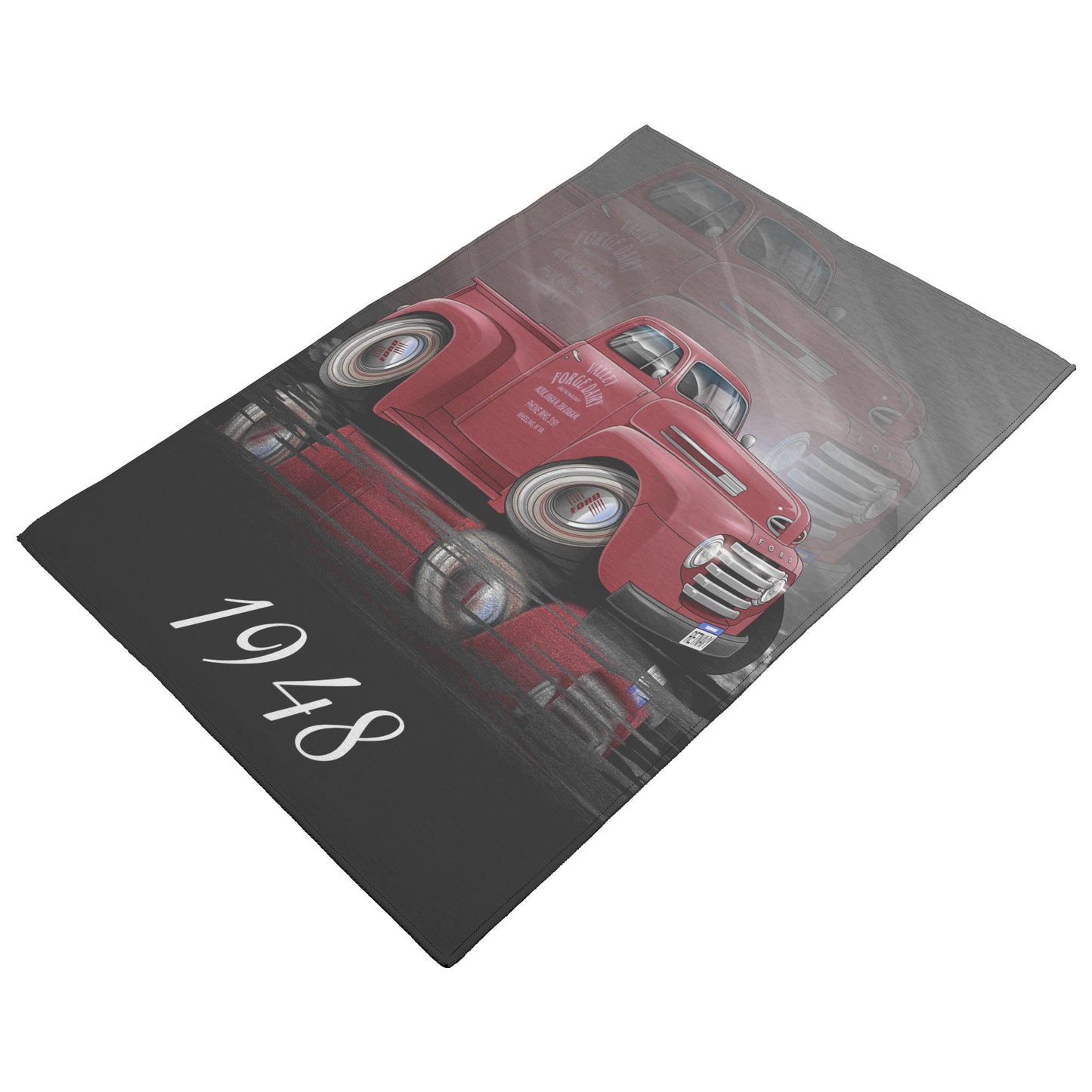 1948 Ford Pickup Truck Cartoon Hot Rod Vertical Rug 5 Sizes