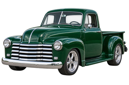 Forest Green 1953 Chevrolet 3100 transparent classic pickup decal artwork
