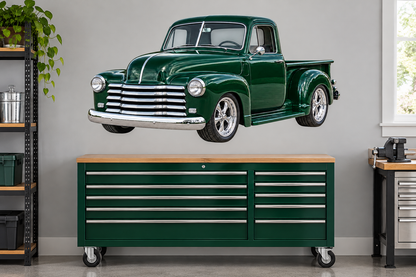Forest Green 1953 Chevrolet 3100 garage wall decal preview