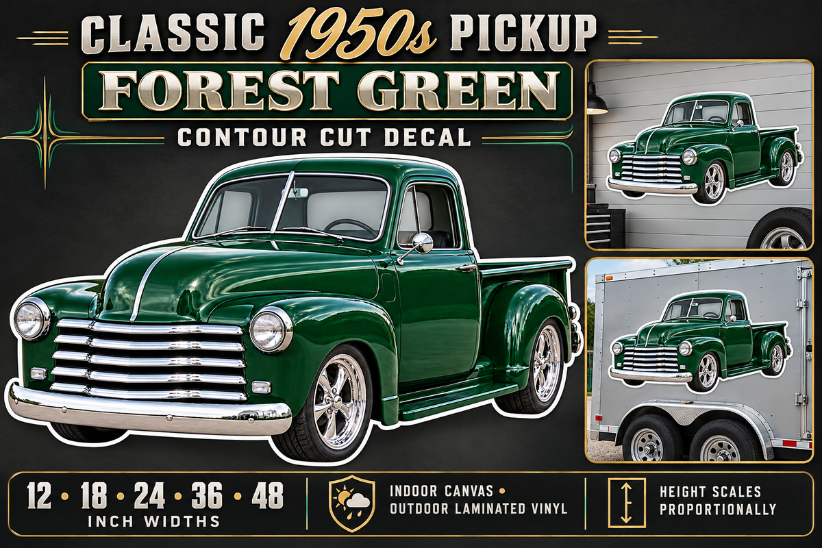 Forest Green 1953 Chevrolet 3100 decal product showcase