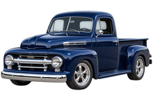 Midnight Blue 1951 Ford F-1 transparent classic pickup decal artwork