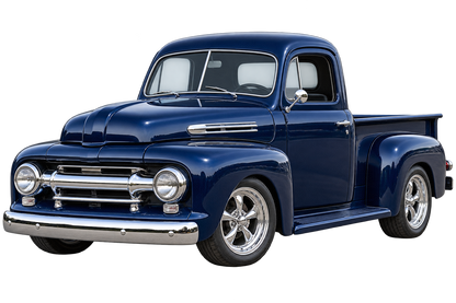 Midnight Blue 1951 Ford F-1 transparent classic pickup decal artwork