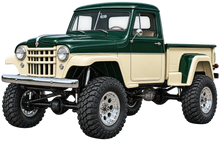 1955 Willys Pickup Forest Green & Cream 4x4 pickup contour cut decal artwork