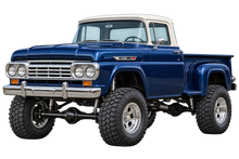 1959 Ford F-100 Midnight Blue & White 4x4 pickup contour cut decal artwork