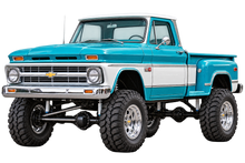 1966 Chevrolet K10 lifted 4x4 Turquoise & White transparent contour cut decal artwork