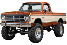 1968 Dodge W100 Power Wagon lifted 4x4 Copper & Cream transparent contour cut decal artwork