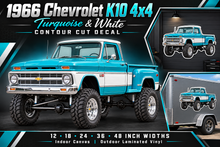 1966 Chevrolet K10 Turquoise & White decal product showcase