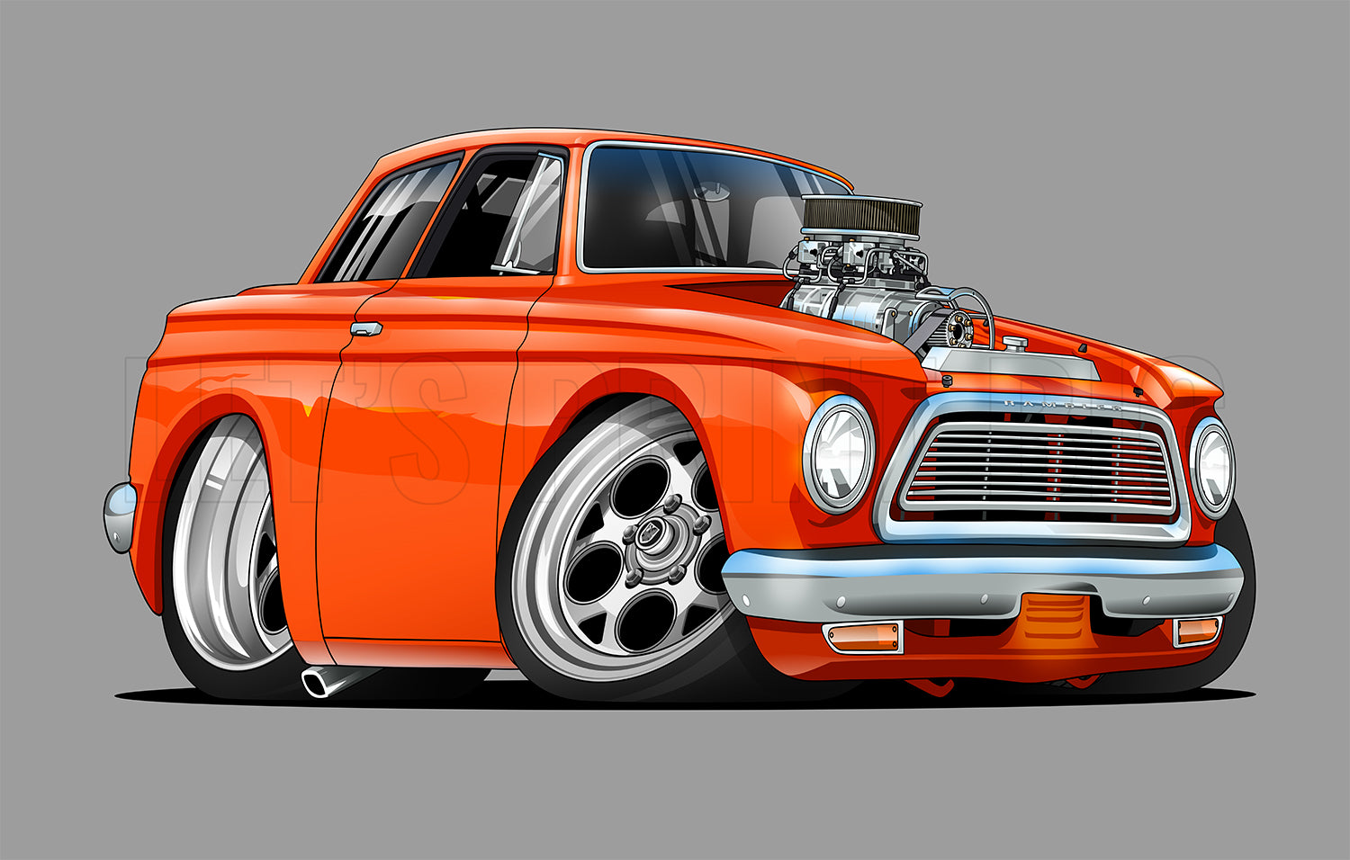 1962 AMC RAMBLER Hot Rod Wall Art contour cut WALL decal – Let's