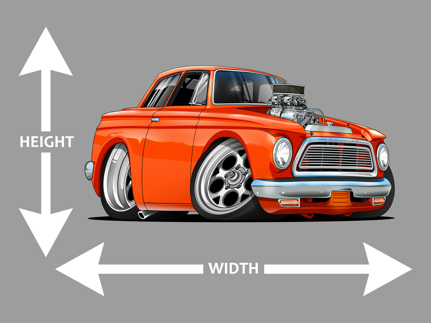 1962 AMC RAMBLER Hot Rod Wall Art contour cut WALL decal